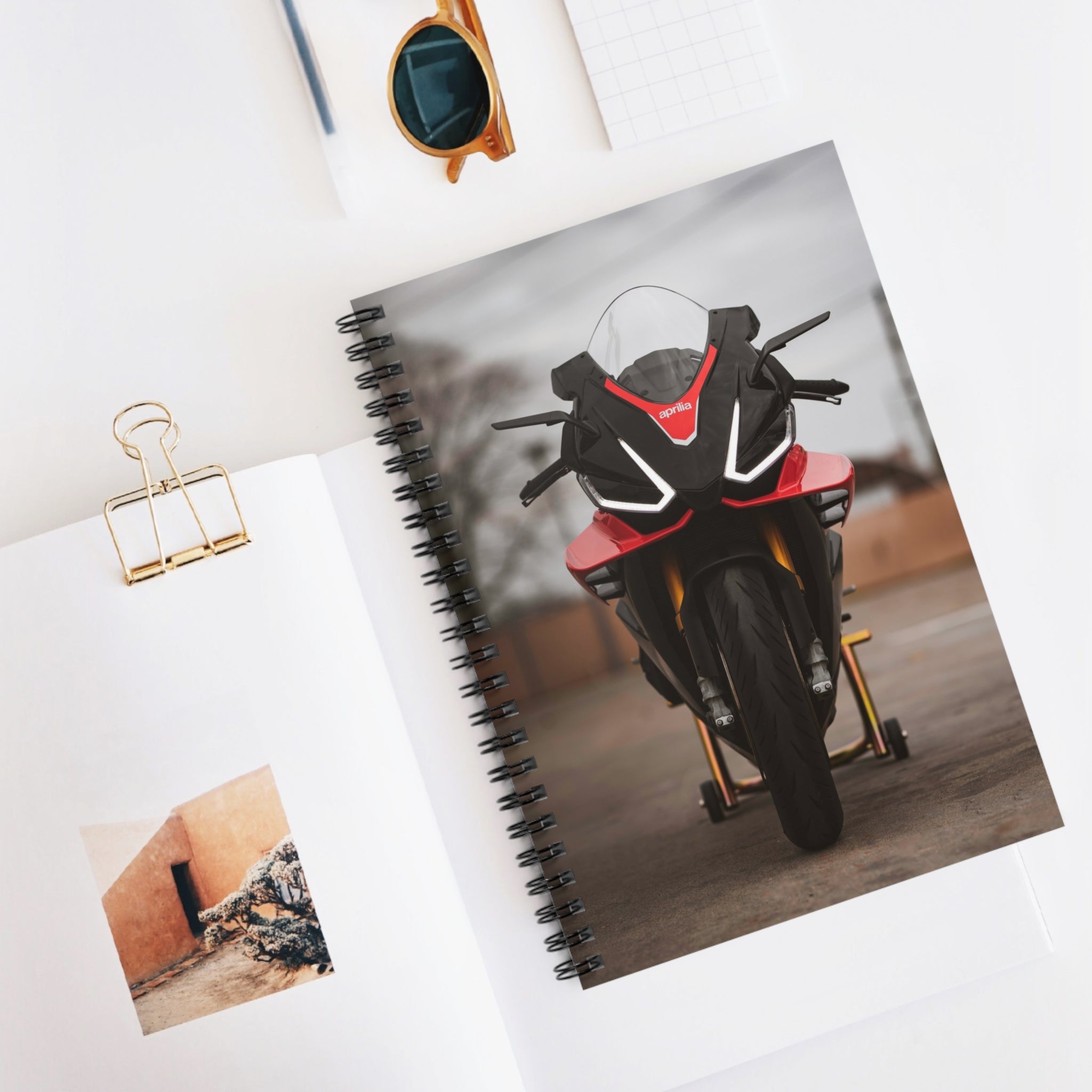 Aprilia RSV4 1100 Factory Motorcycle Spiral Notebook #014 - Throttle Designs