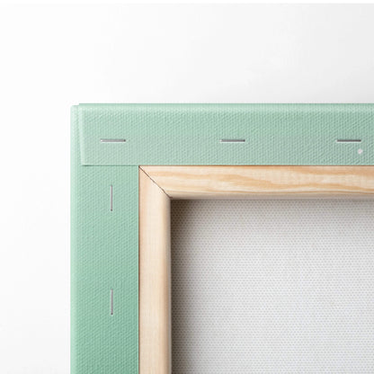 Minimalist emerald hills at dawn mint green canvas wall art