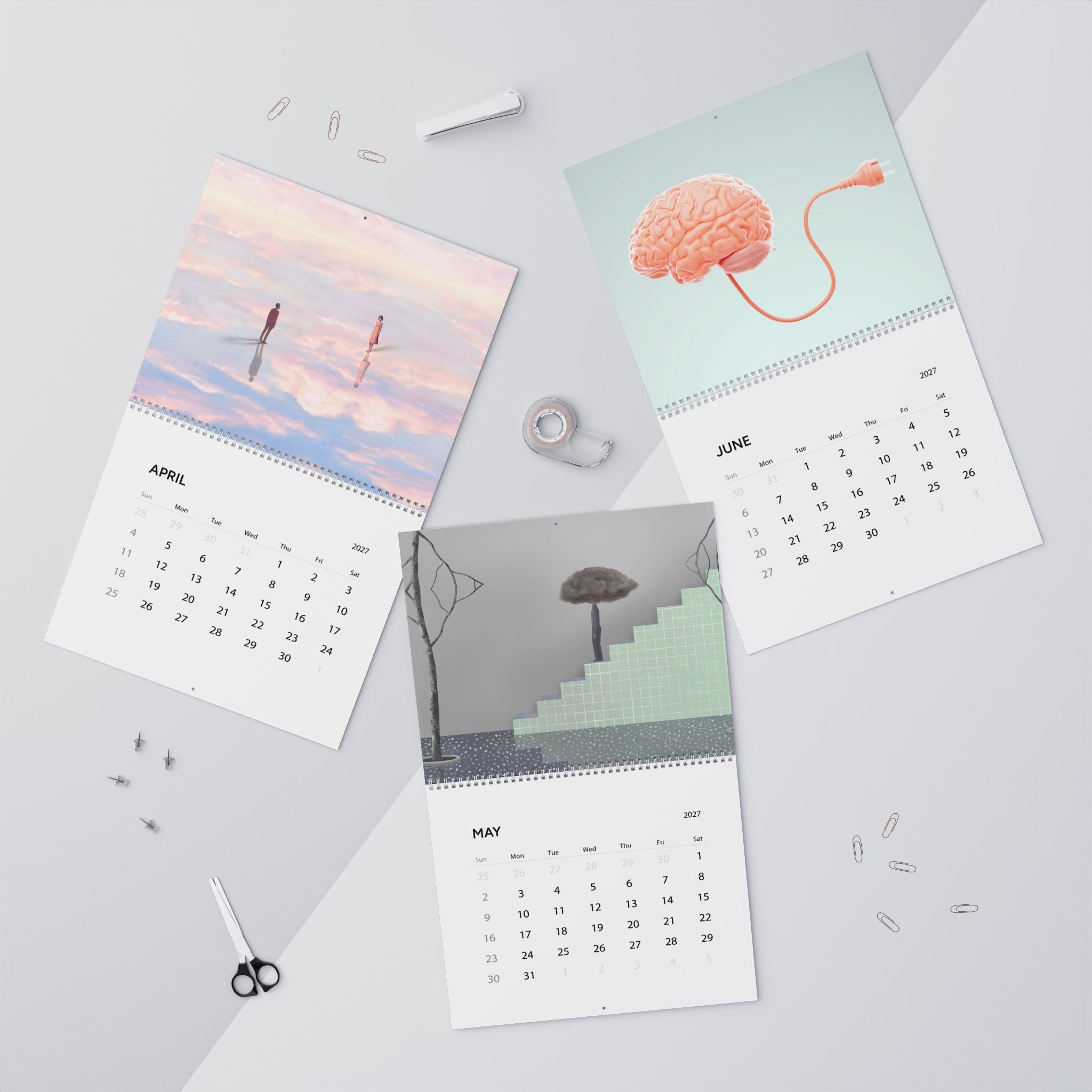 2027 Contemporary Art Wall Calendar – Abstract Artwork, Modern Designs & Creative Art Collection