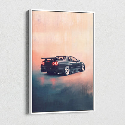 Nissan Skyline GT-R Inspired Canvas Art - JDM Performance Vehicle Wall Decor and Display