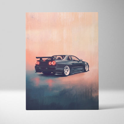 Nissan Skyline GT-R Inspired Canvas Art - JDM Performance Vehicle Wall Decor and Display