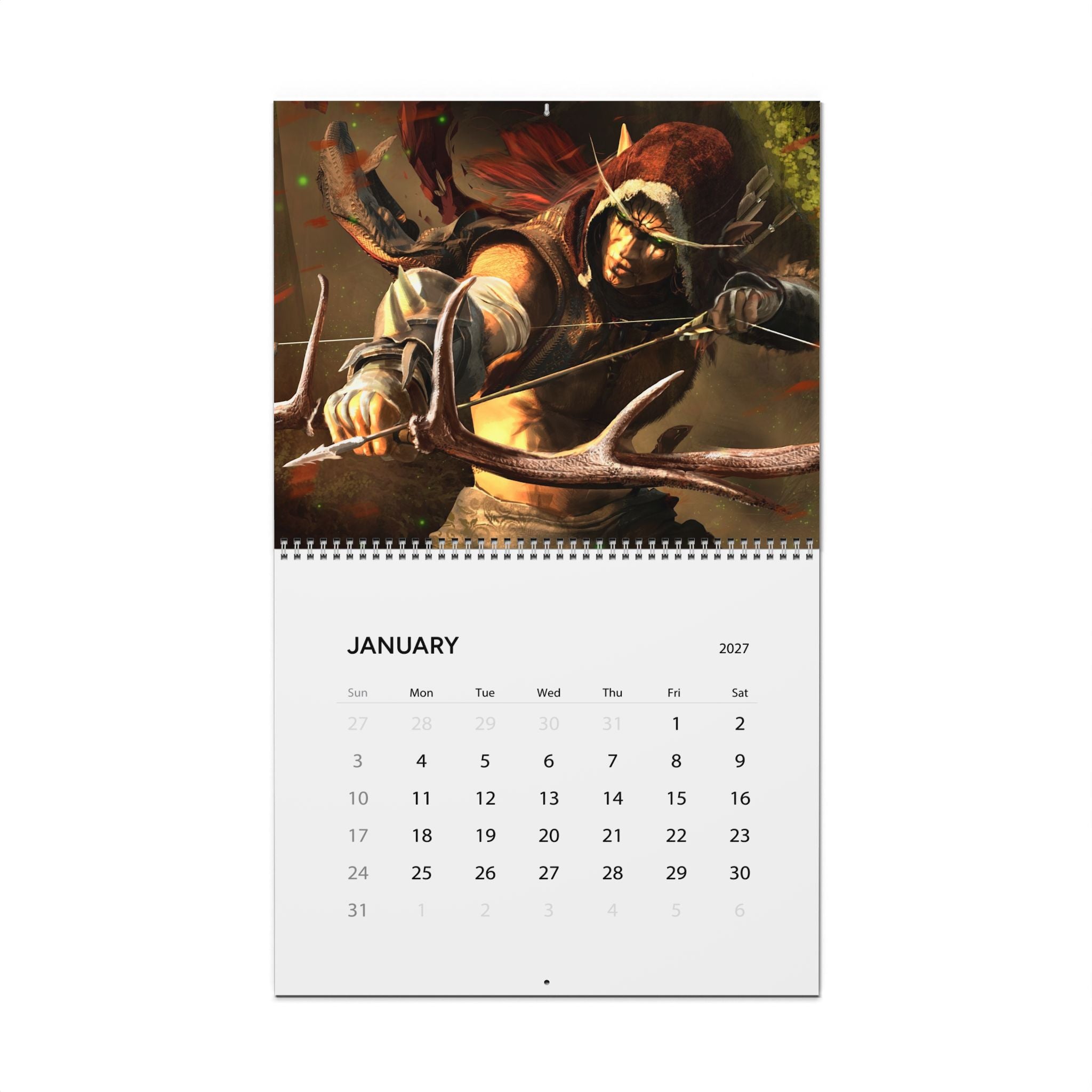 2027 Fantasy Character Artwork Wall Calendar – Enchanted Realms, Dreamscapes & Mystical Art