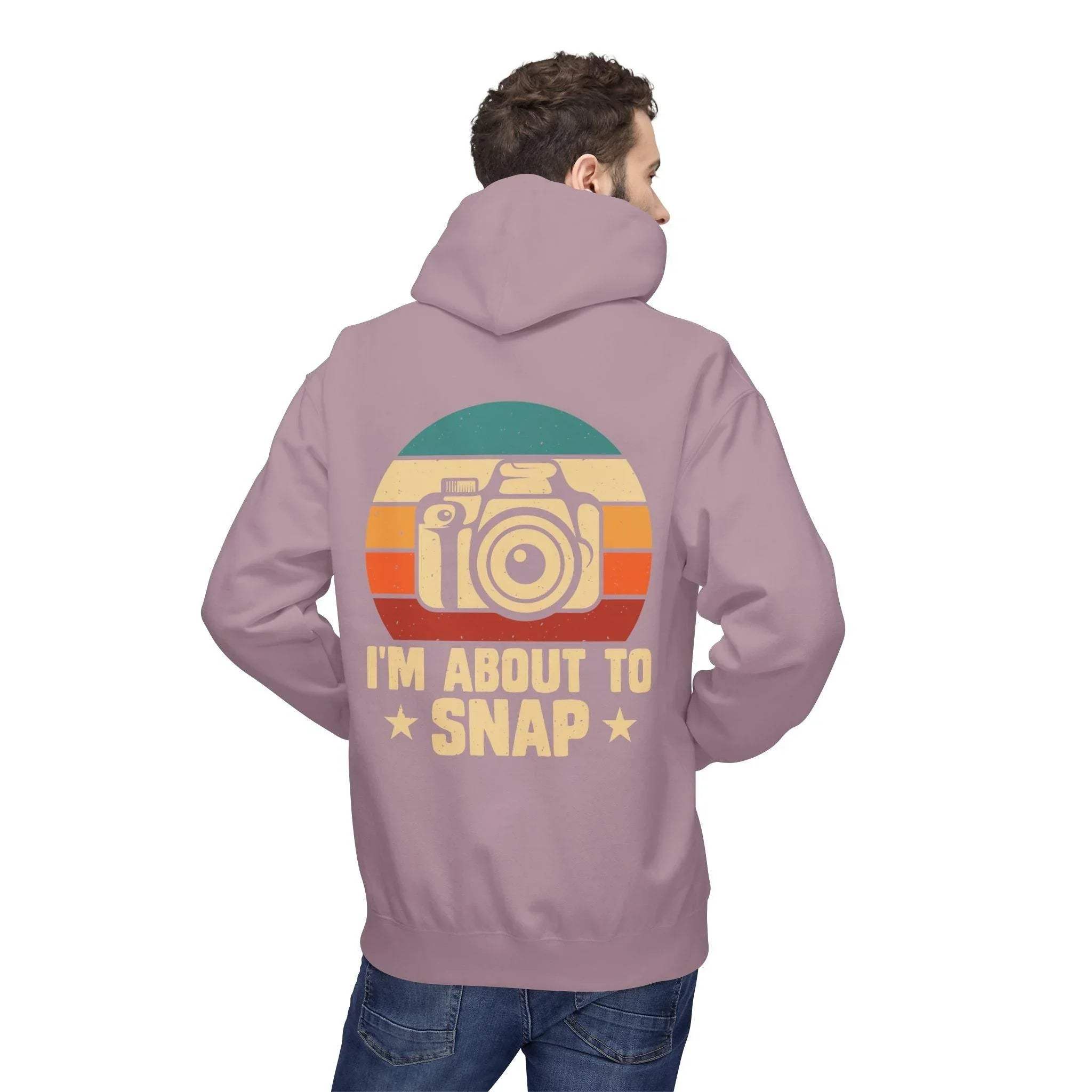 Retro Photographer's "I'm About to Snap" Fleece Hoodie - Stylish Comfort for Creatives