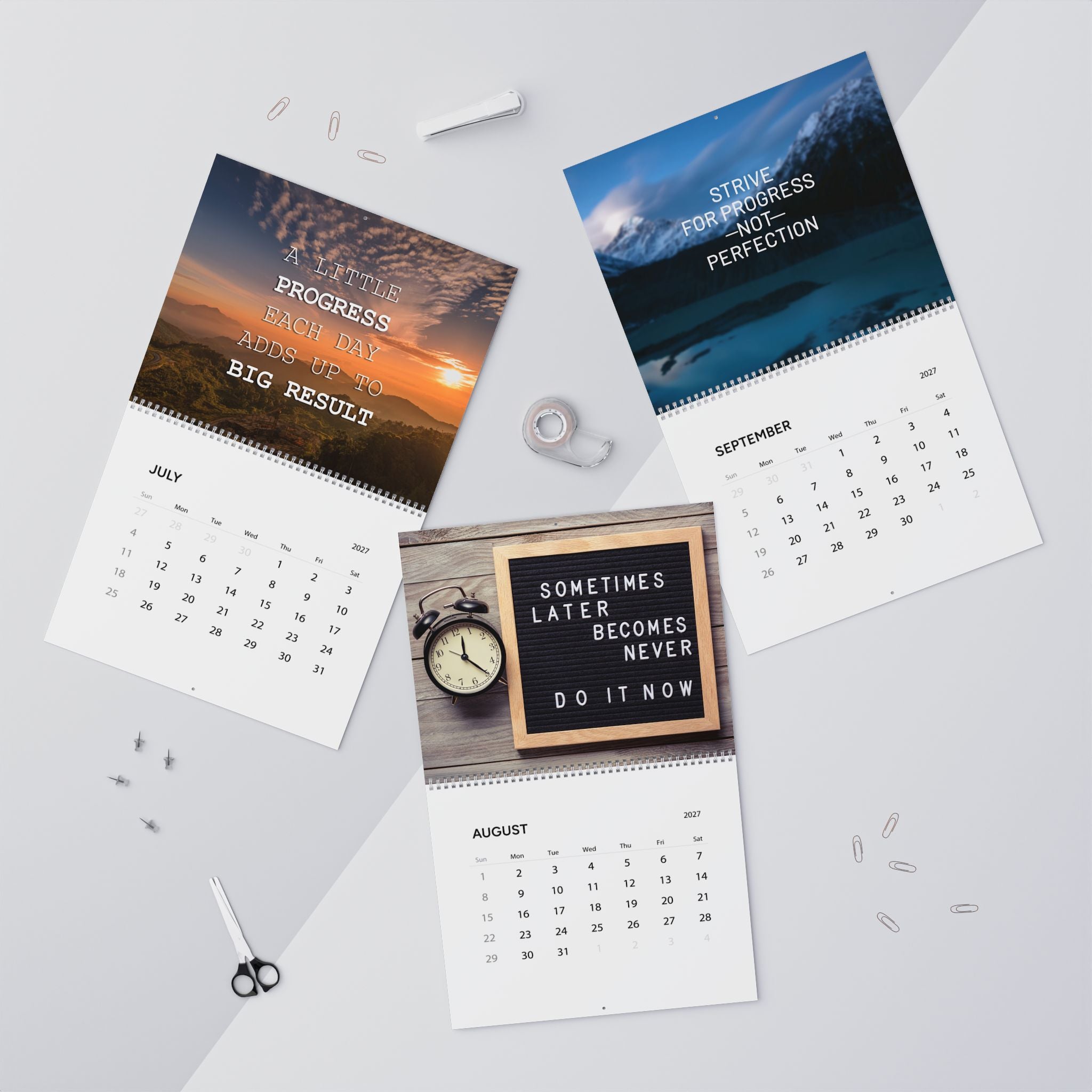 2027 Motivation & Inspiration Wall Calendar – Positive Quotes, Encouraging Messages & Inspiring Art