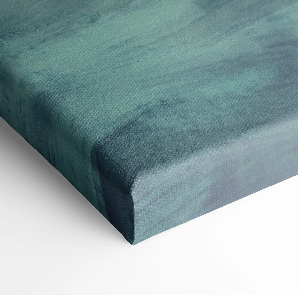 Teal canvas print with textured watercolor gradient design for mercedes-amg gt black series inspired wall art