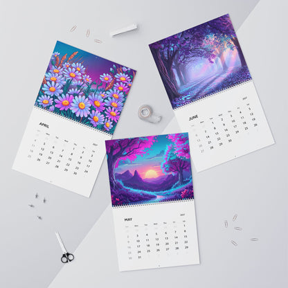 2027 Vaporwave Artwork Wall Calendar – Vibrant Retro Futuristic Art Collection