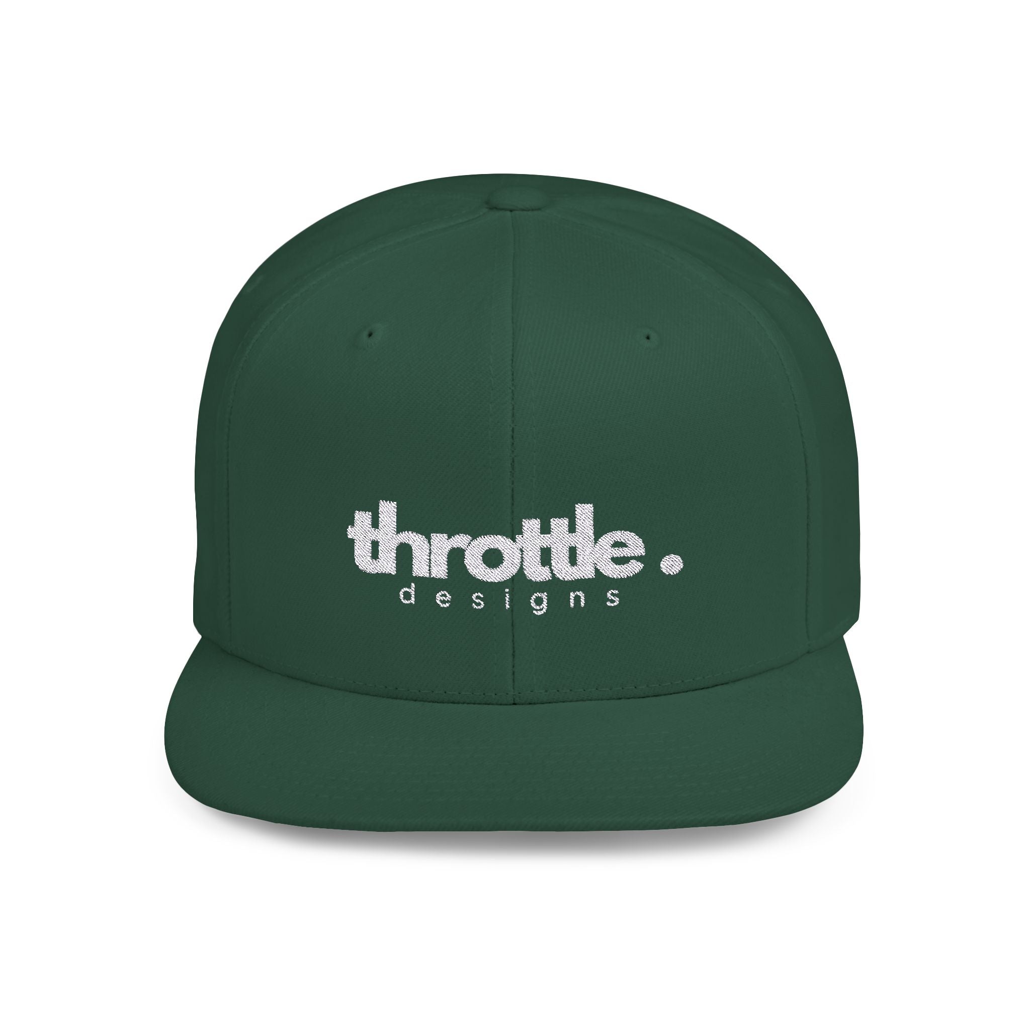 Premium Logo Flat Bill Snapback - Throttle Designs