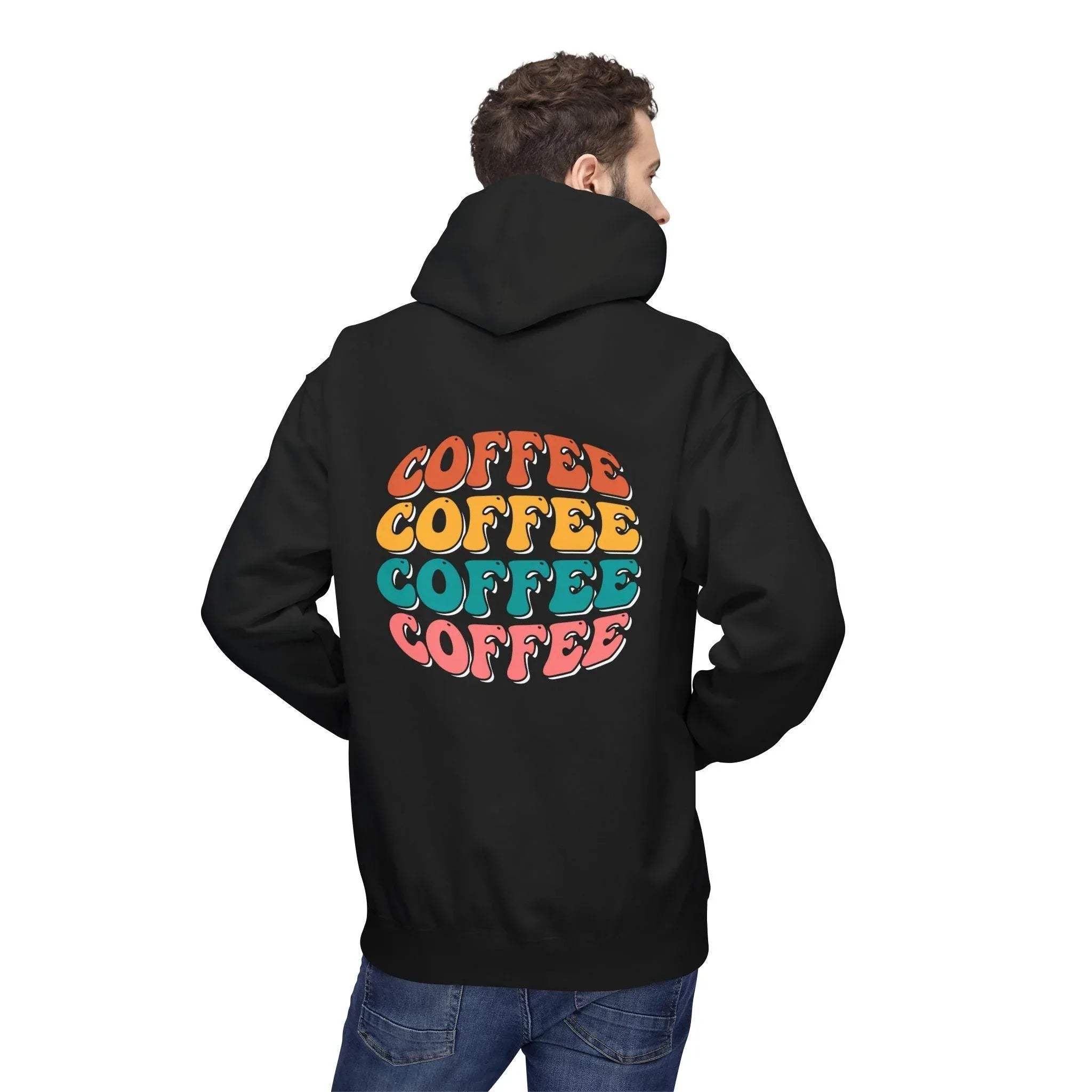 Cozy Chic Groovy Coffee Fleece Hoodie for Ultimate Comfort
