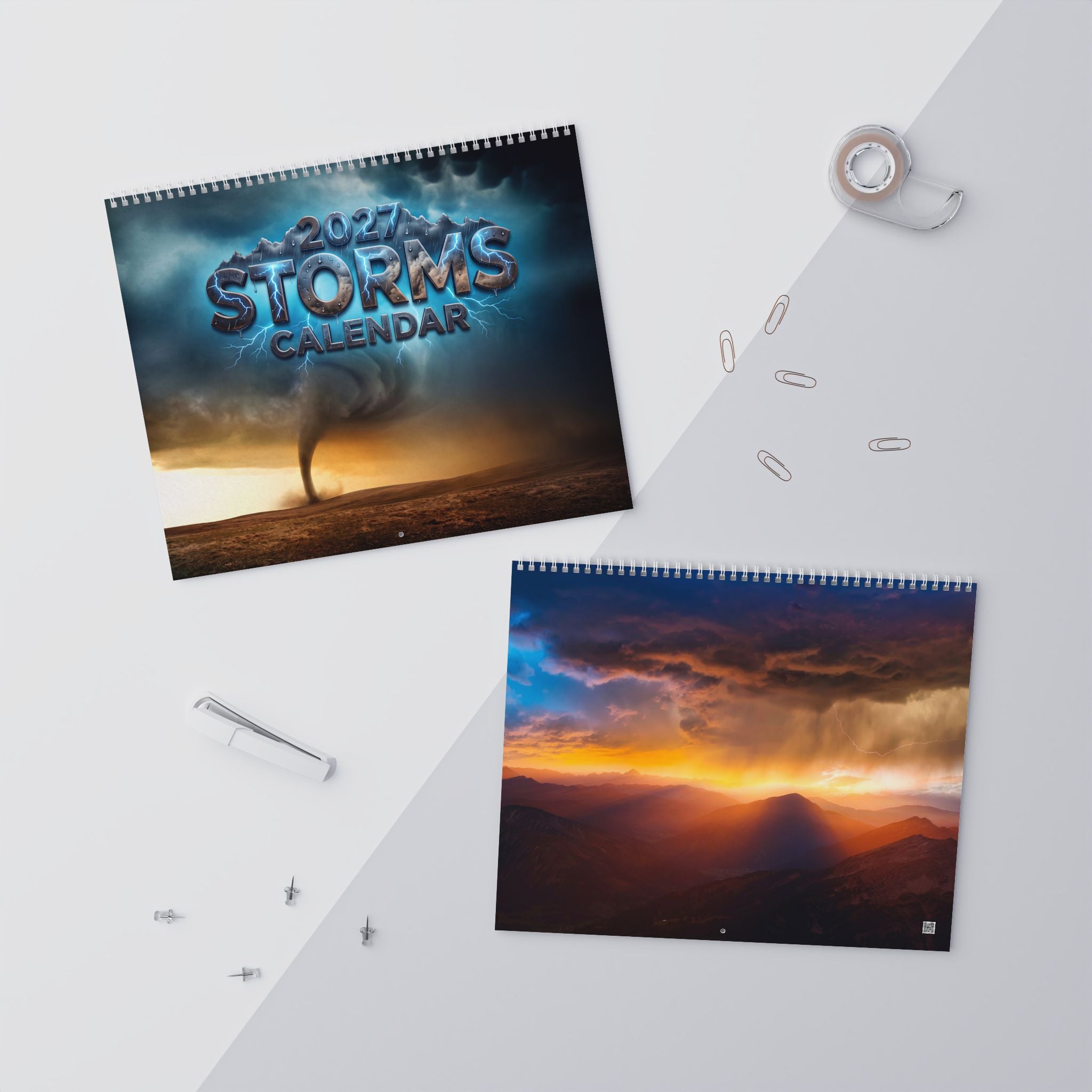 2027 Storms Wall Calendar – Thunderstorms, Lightning Skies & Atmospheric Weather Artwork
