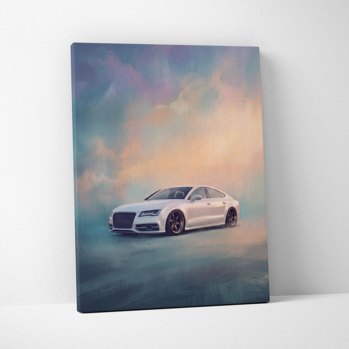 Audi A7 Inspired Canvas Art - Premium Executive Sedan Vehicle Wall Decor and Display