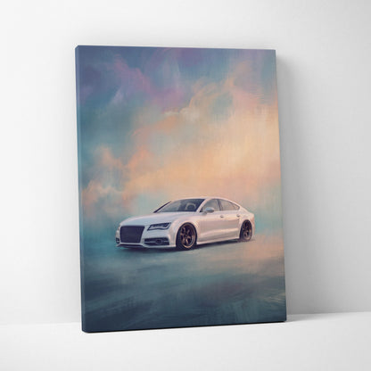 Audi A7 Inspired Canvas Art - Premium Executive Sedan Vehicle Wall Decor and Display