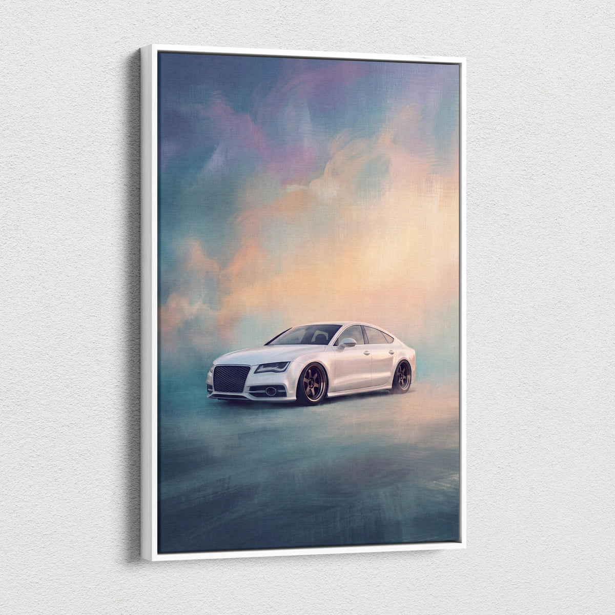 Audi A7 Inspired Canvas Art - Premium Executive Sedan Vehicle Wall Decor and Display