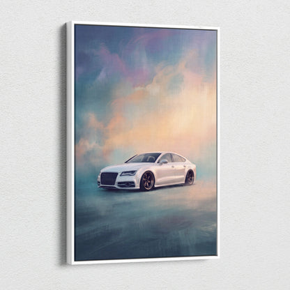 Audi A7 Inspired Canvas Art - Premium Executive Sedan Vehicle Wall Decor and Display