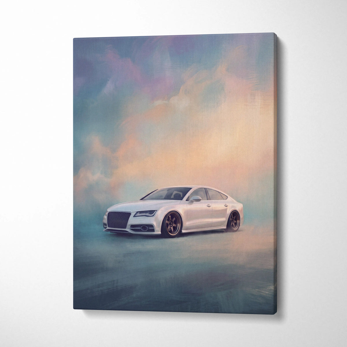 Audi A7 Inspired Canvas Art - Premium Executive Sedan Vehicle Wall Decor and Display