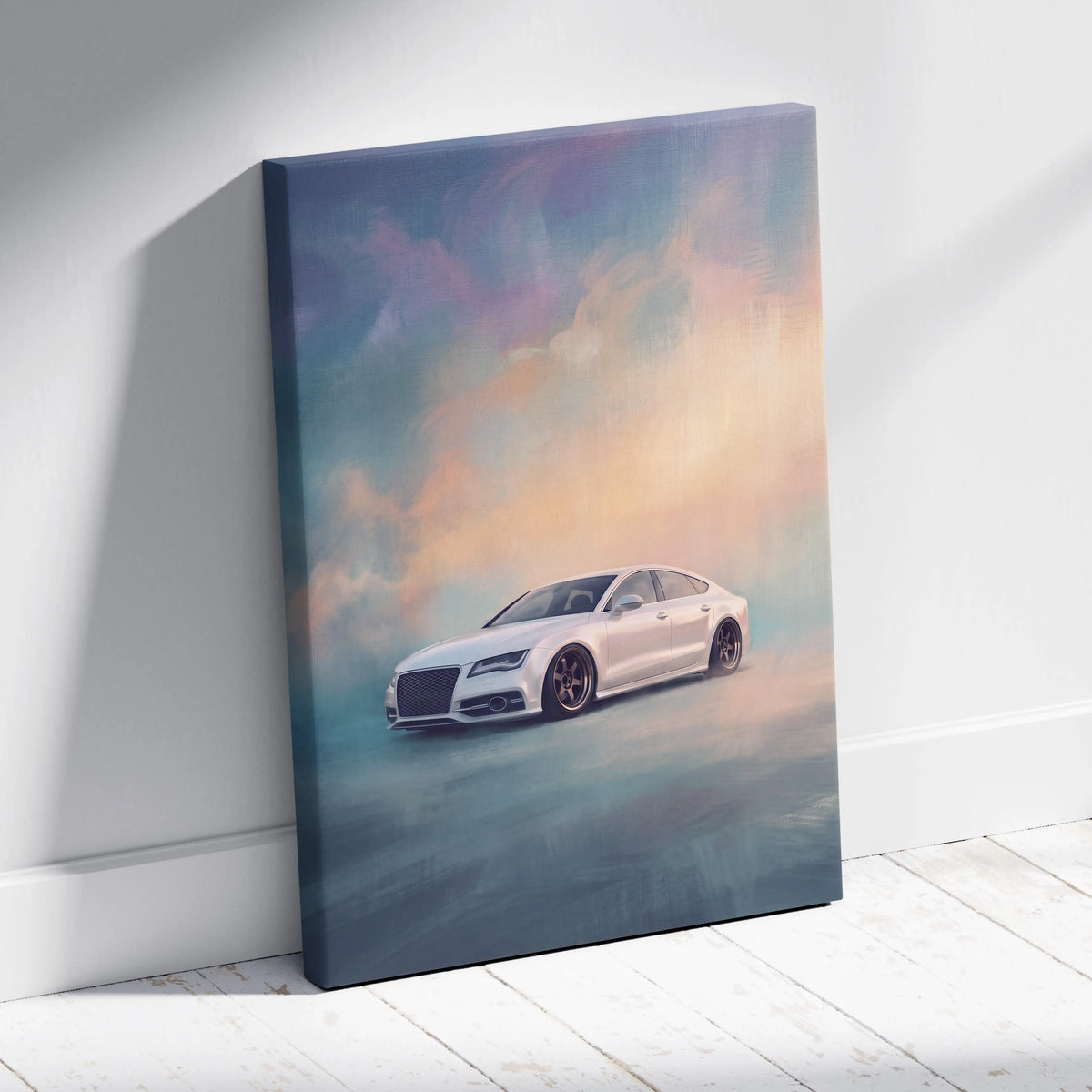 Audi A7 Inspired Canvas Art - Premium Executive Sedan Vehicle Wall Decor and Display