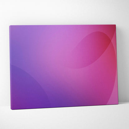 Abstract canvas wall art with smooth gradient shades of purple, pink, and magenta.