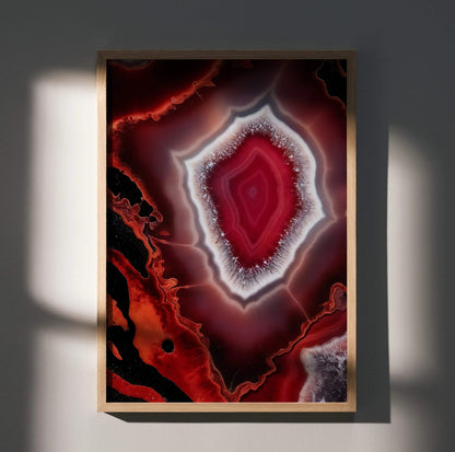 Vibrant Abstract Digital Art Wall Poster Decor | Vertical - Throttle Designs
