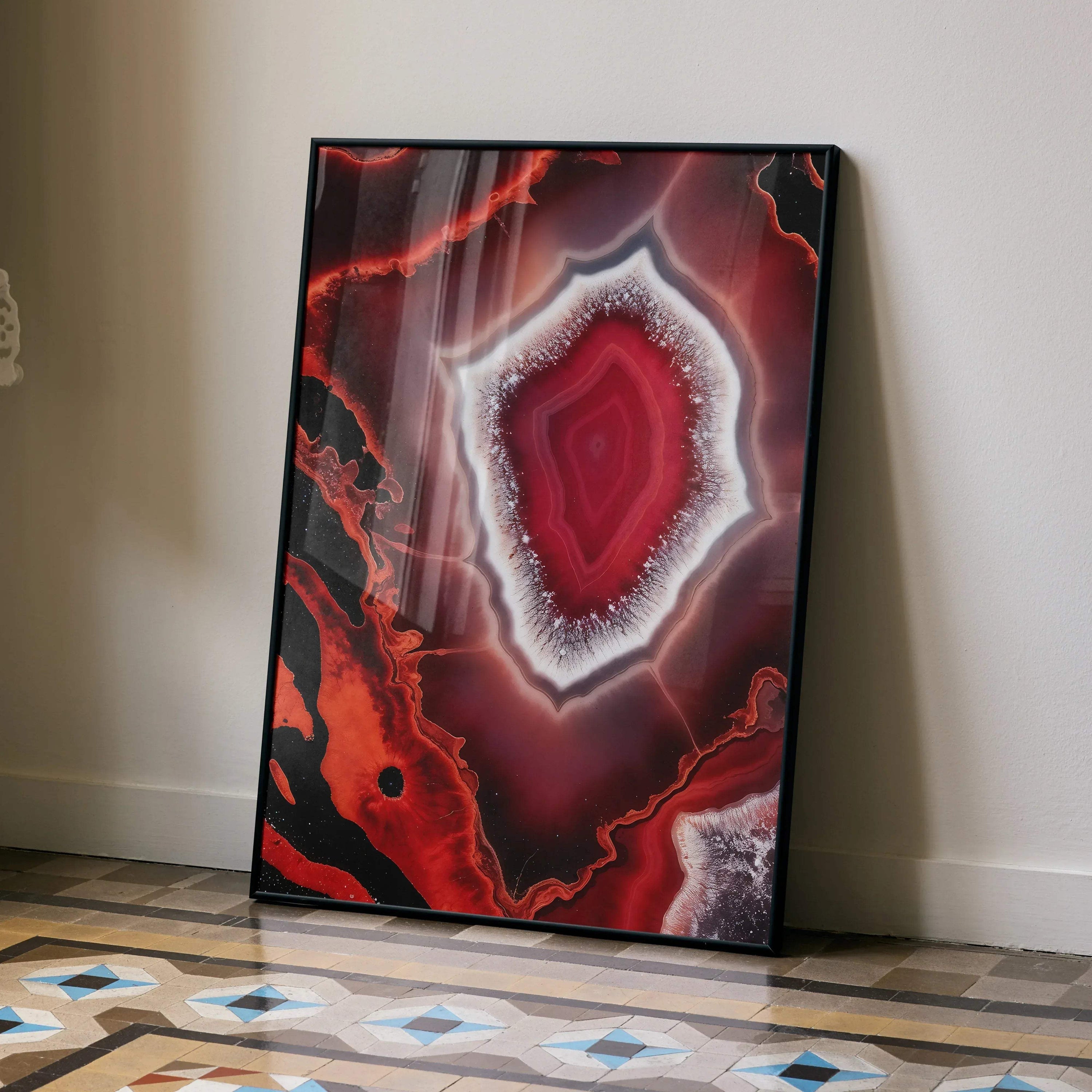 Vibrant Abstract Digital Art Wall Poster Decor | Vertical - Throttle Designs