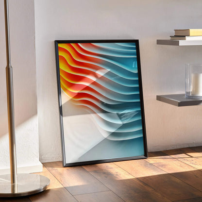 Vibrant Abstract Digital Art Poster Wall Decor | Vertical - Throttle Designs