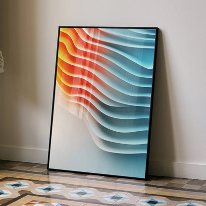 Vibrant Abstract Digital Art Poster Wall Decor | Vertical - Throttle Designs