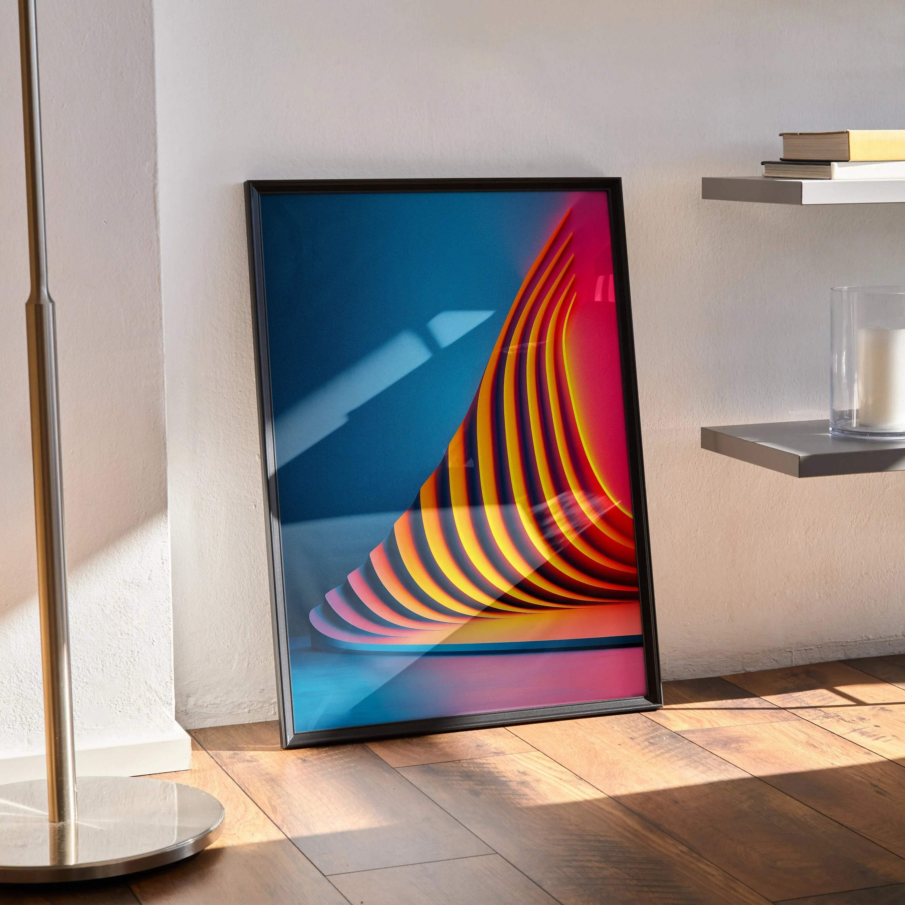 Vibrant Abstract Digital Art Wall Poster Print | Vertical - Throttle Designs