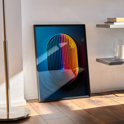 Stunning Abstract Digital Art Wall Poster Print | Vertical - Throttle Designs
