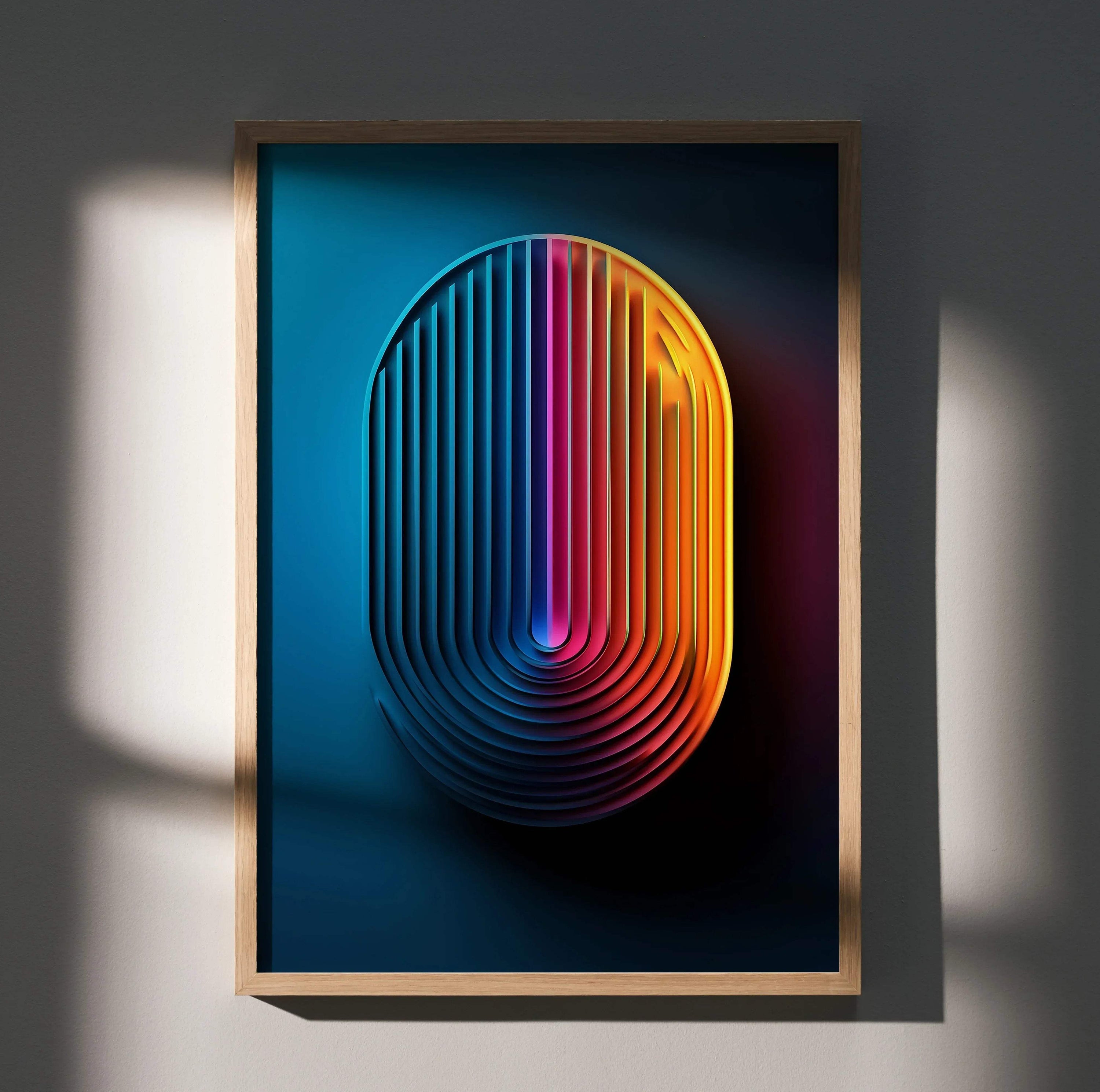 Stunning Abstract Digital Art Wall Poster Print | Vertical - Throttle Designs