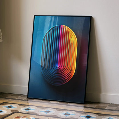 Stunning Abstract Digital Art Wall Poster Print | Vertical - Throttle Designs