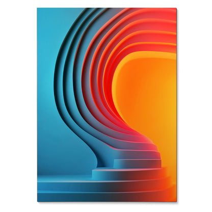 Vibrant Abstract Digital Art Wall Print Poster | Vertical - Throttle Designs