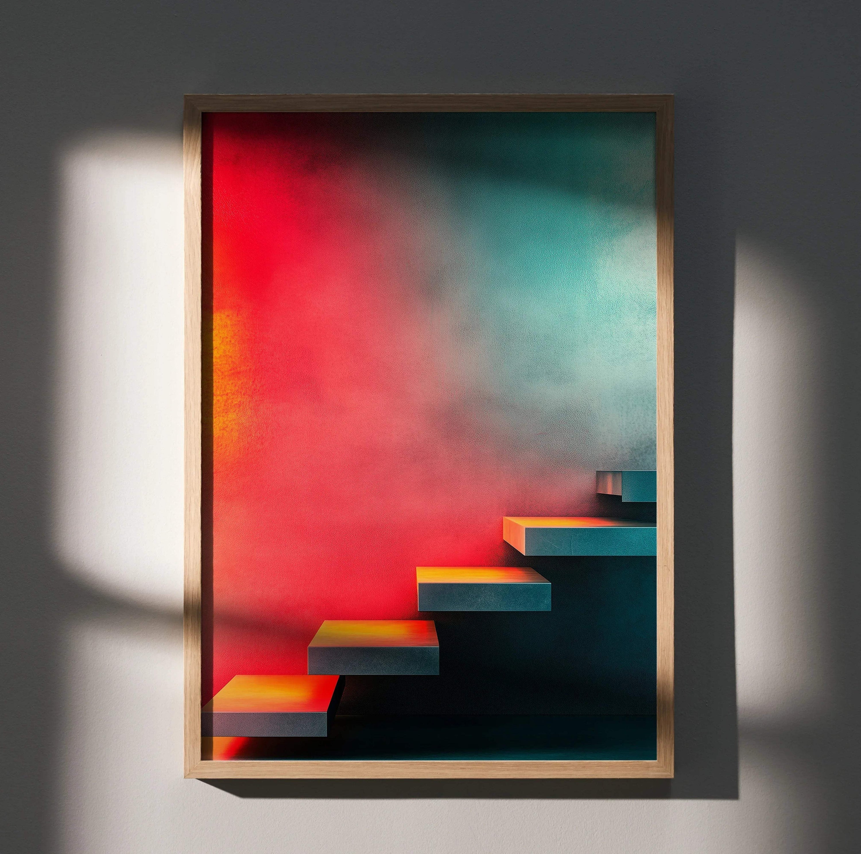 Vibrant Abstract Digital Art Wall Poster Print | Vertical - Throttle Designs