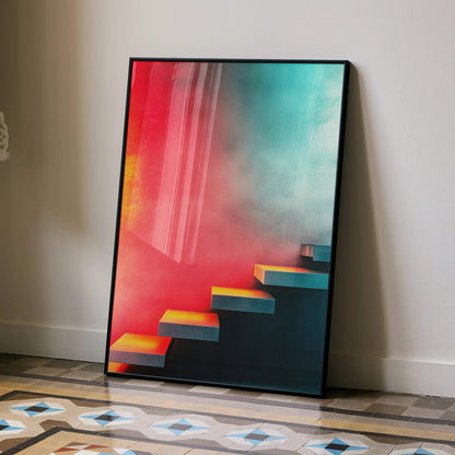 Vibrant Abstract Digital Art Wall Poster Print | Vertical - Throttle Designs