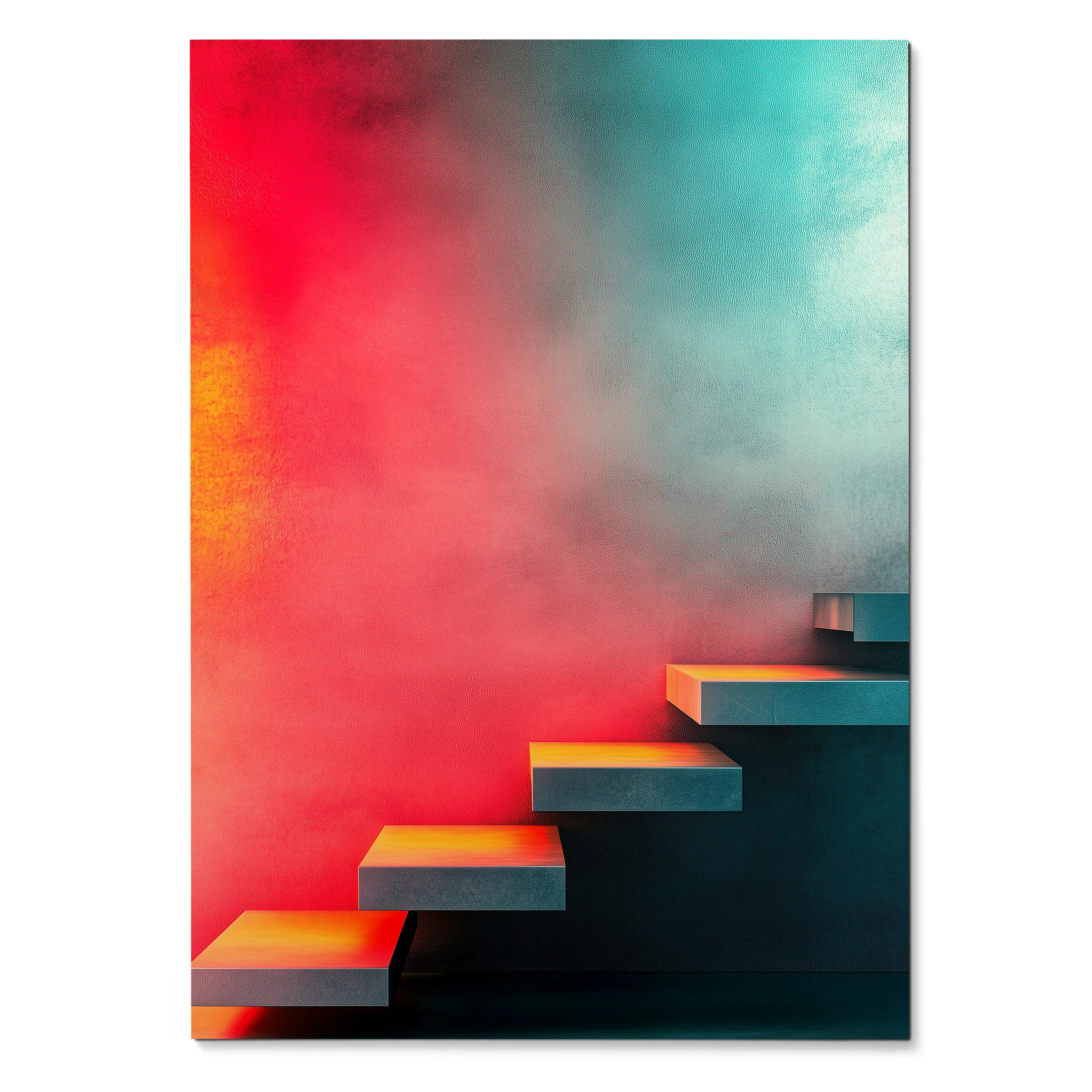 Vibrant Abstract Digital Art Wall Poster Print | Vertical - Throttle Designs
