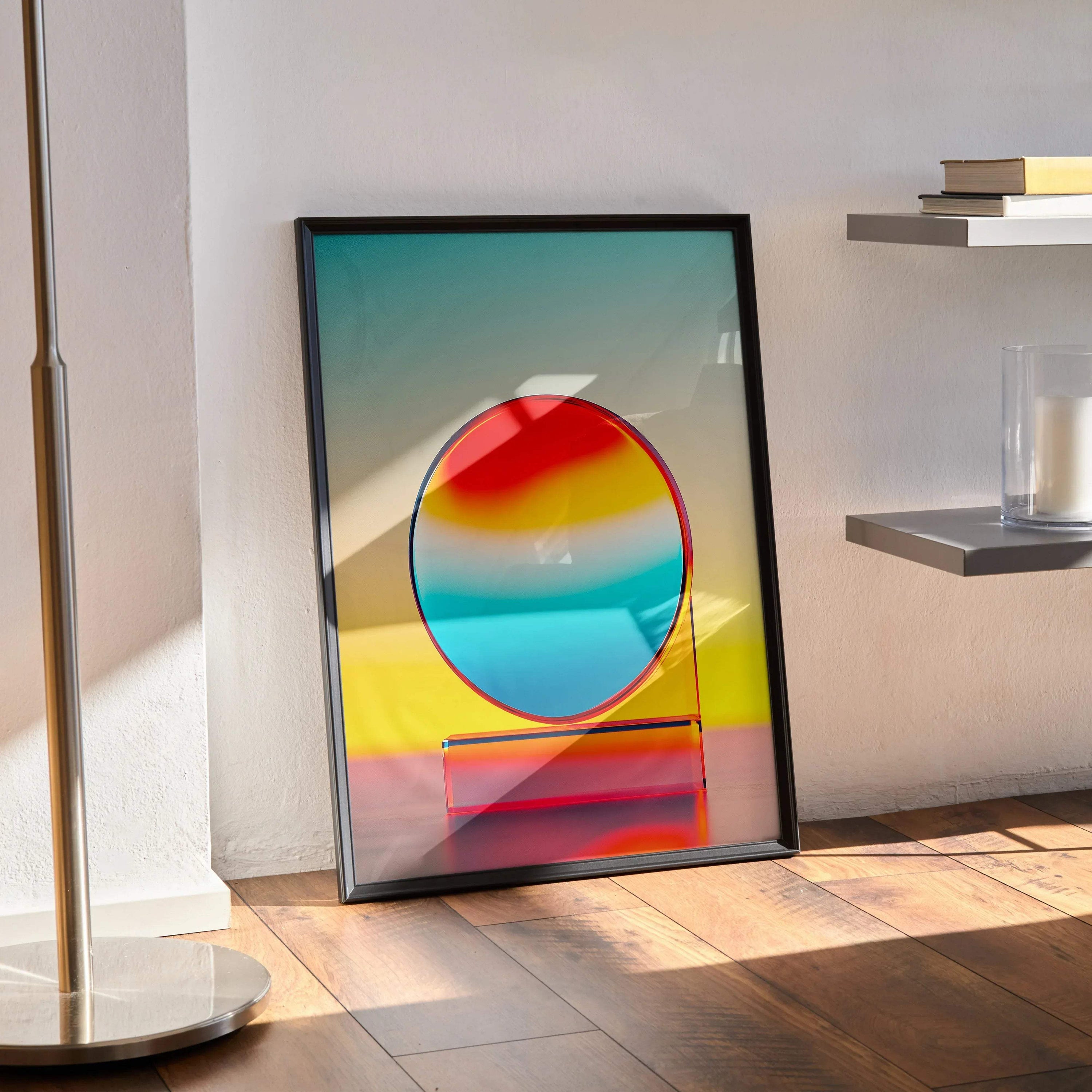 Vibrant Abstract Digital Art Poster for Wall Decor | Vertical - Throttle Designs