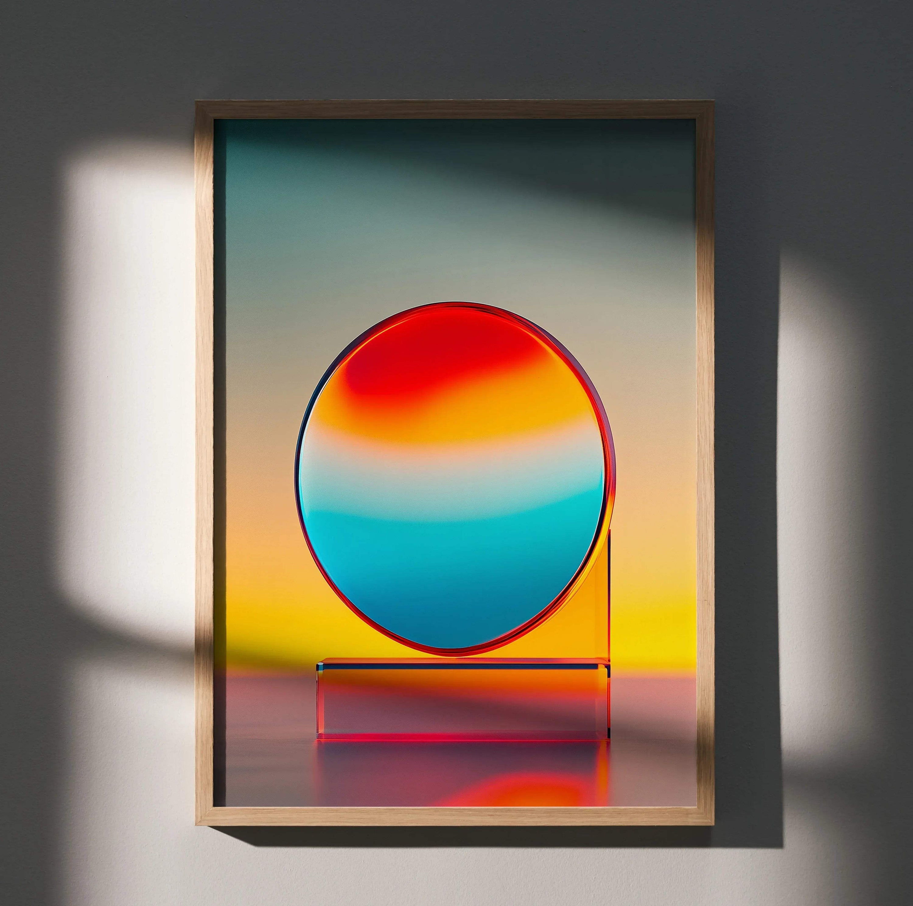 Vibrant Abstract Digital Art Poster for Wall Decor | Vertical - Throttle Designs