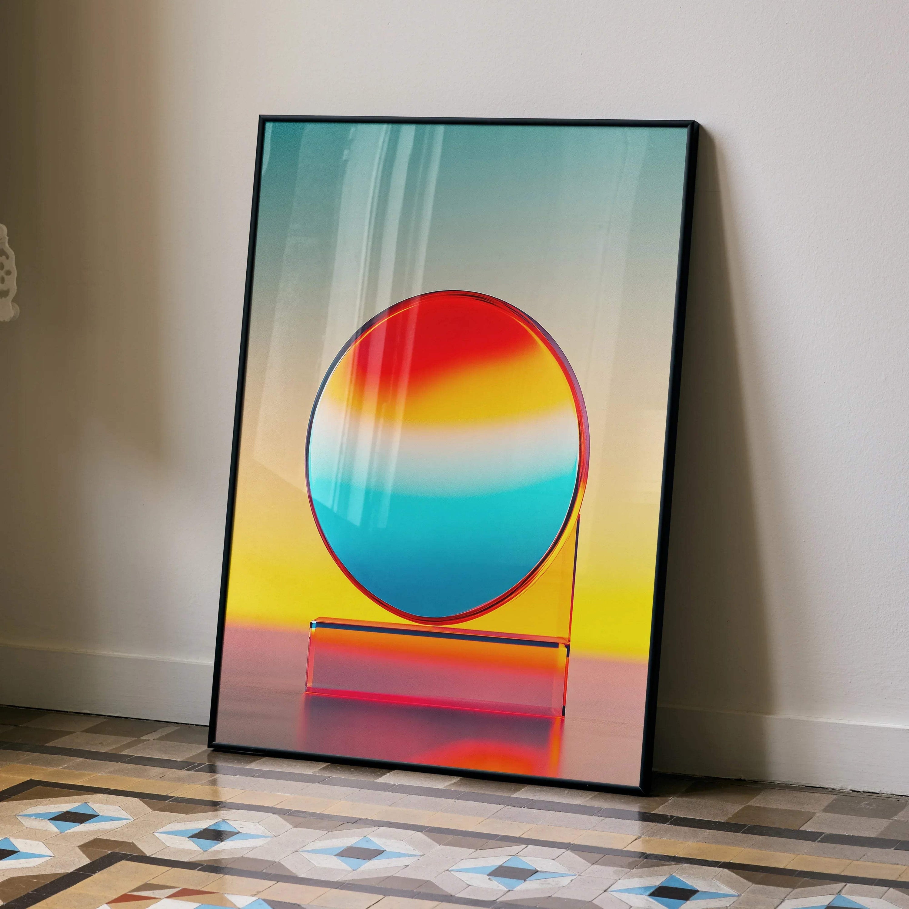 Vibrant Abstract Digital Art Poster for Wall Decor | Vertical - Throttle Designs