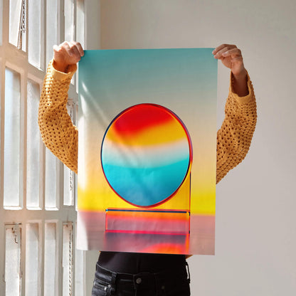 Vibrant Abstract Digital Art Poster for Wall Decor | Vertical - Throttle Designs