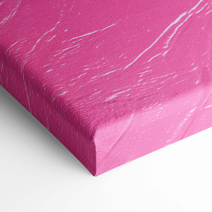 Vibrant fuchsia textured canvas with subtle white streaks pink yellow abstract wall art print for modern living room