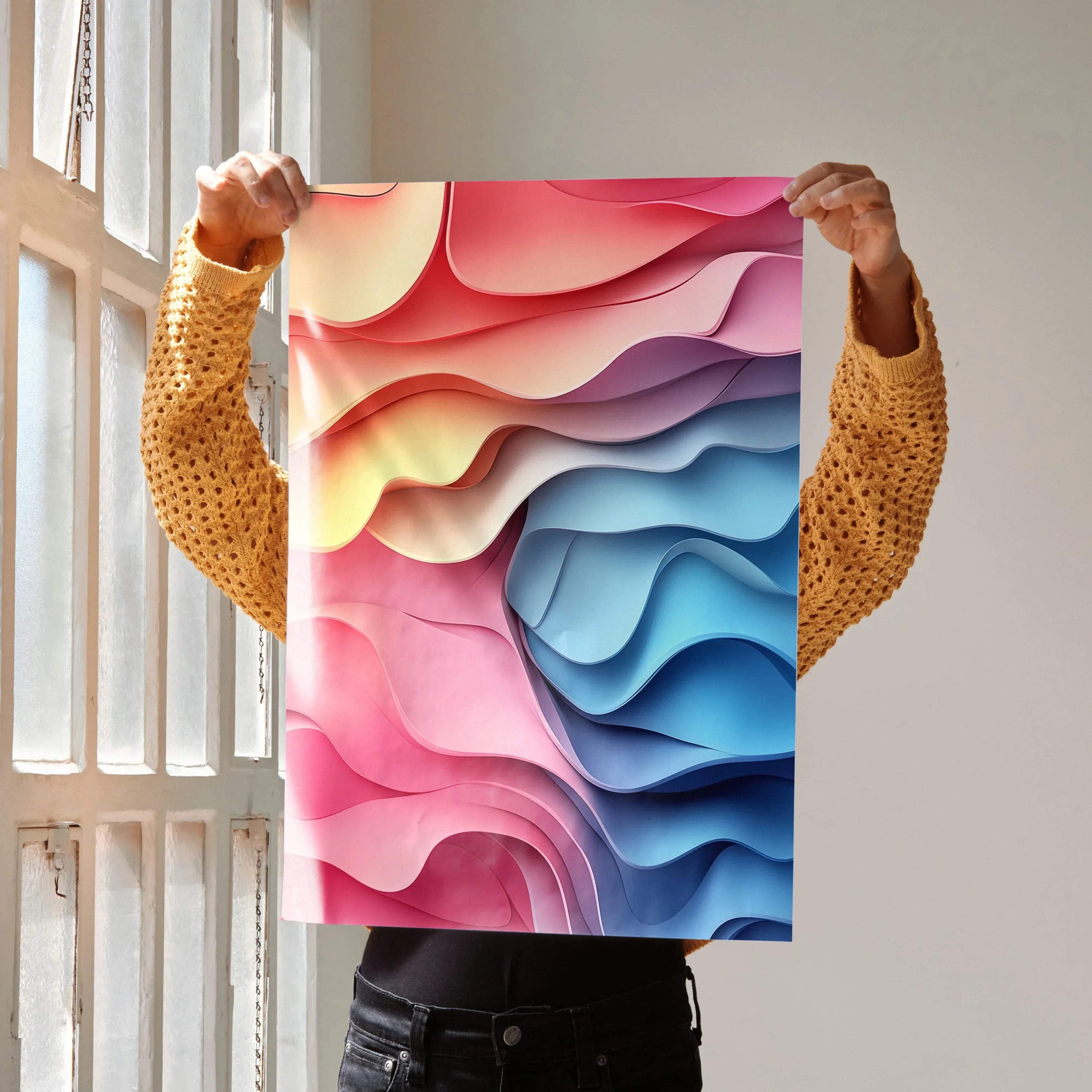 Watercolor Style Cherry Blossom Nature Wall Art Poster | Vertical - Throttle Designs