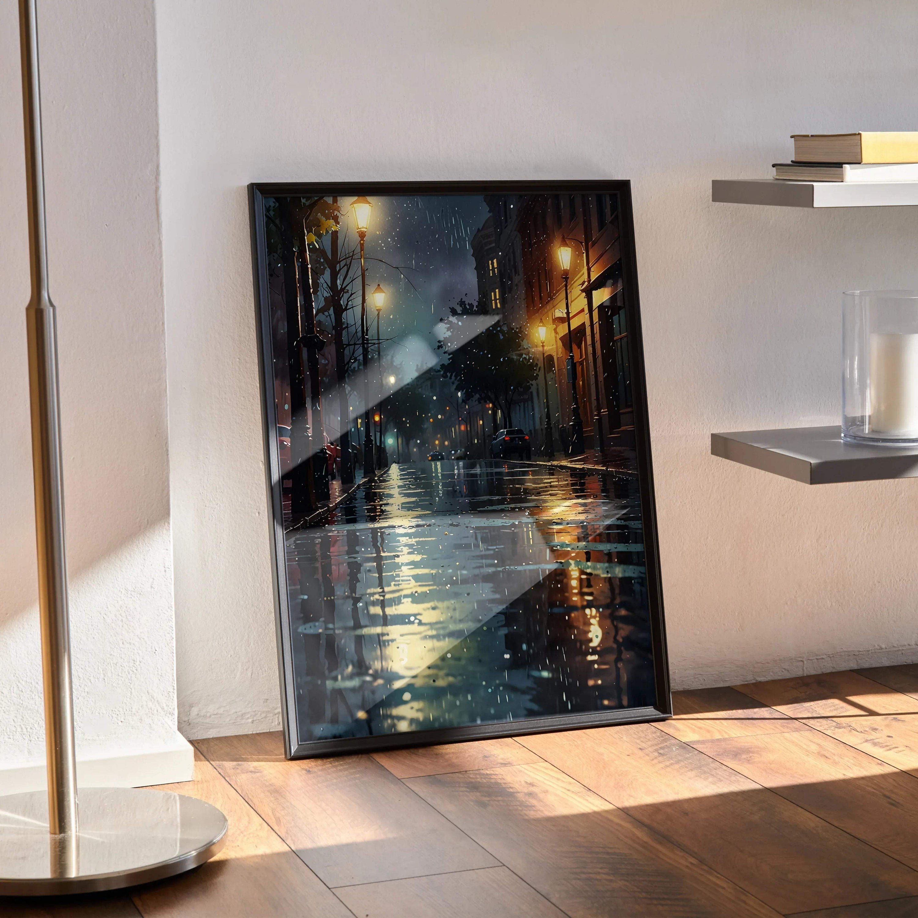 Vibrant City Skyline Watercolor Style Poster Art | Vertical - Throttle Designs