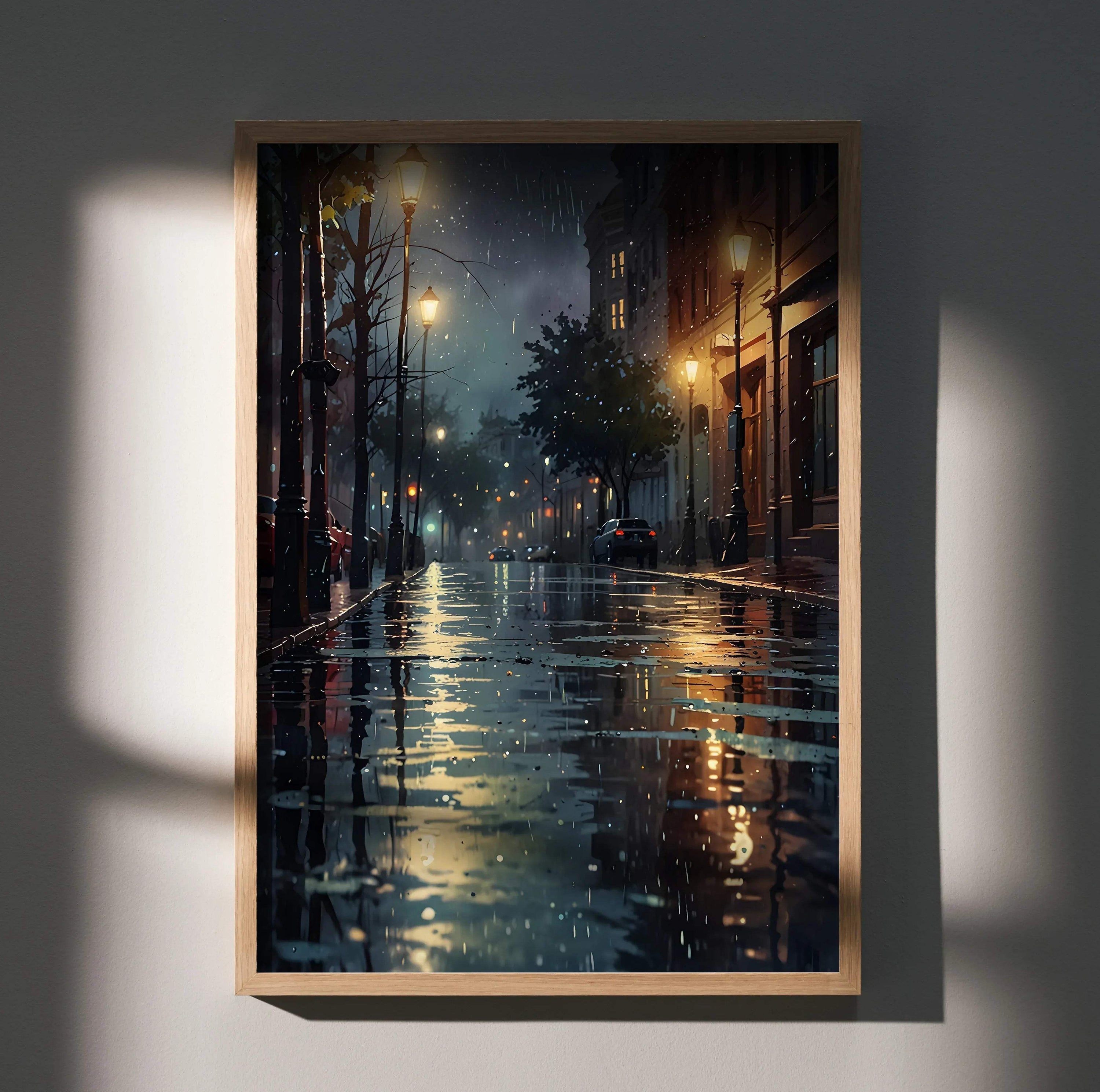 Vibrant City Skyline Watercolor Style Poster Art | Vertical - Throttle Designs