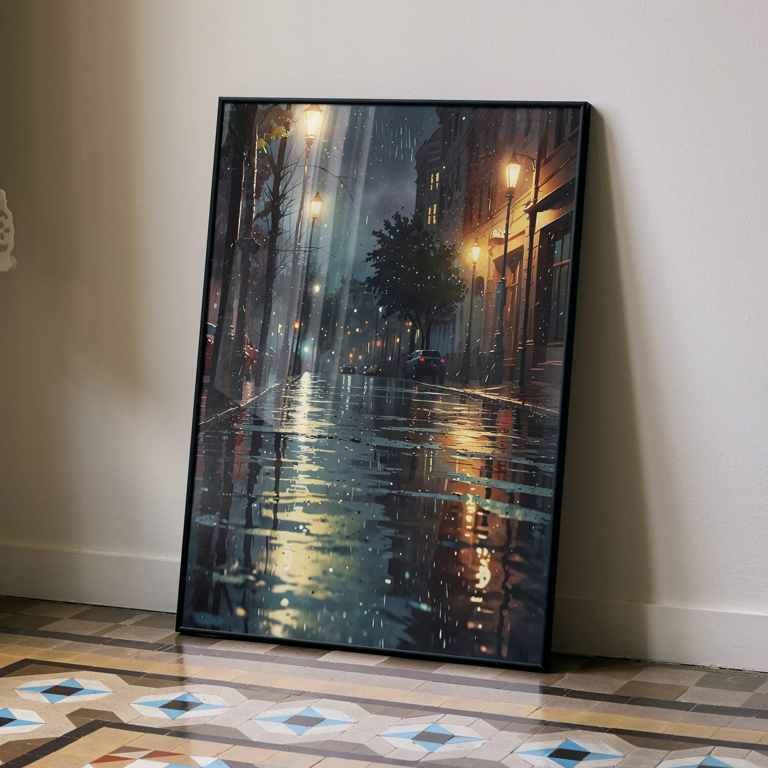Vibrant City Skyline Watercolor Style Poster Art | Vertical - Throttle Designs