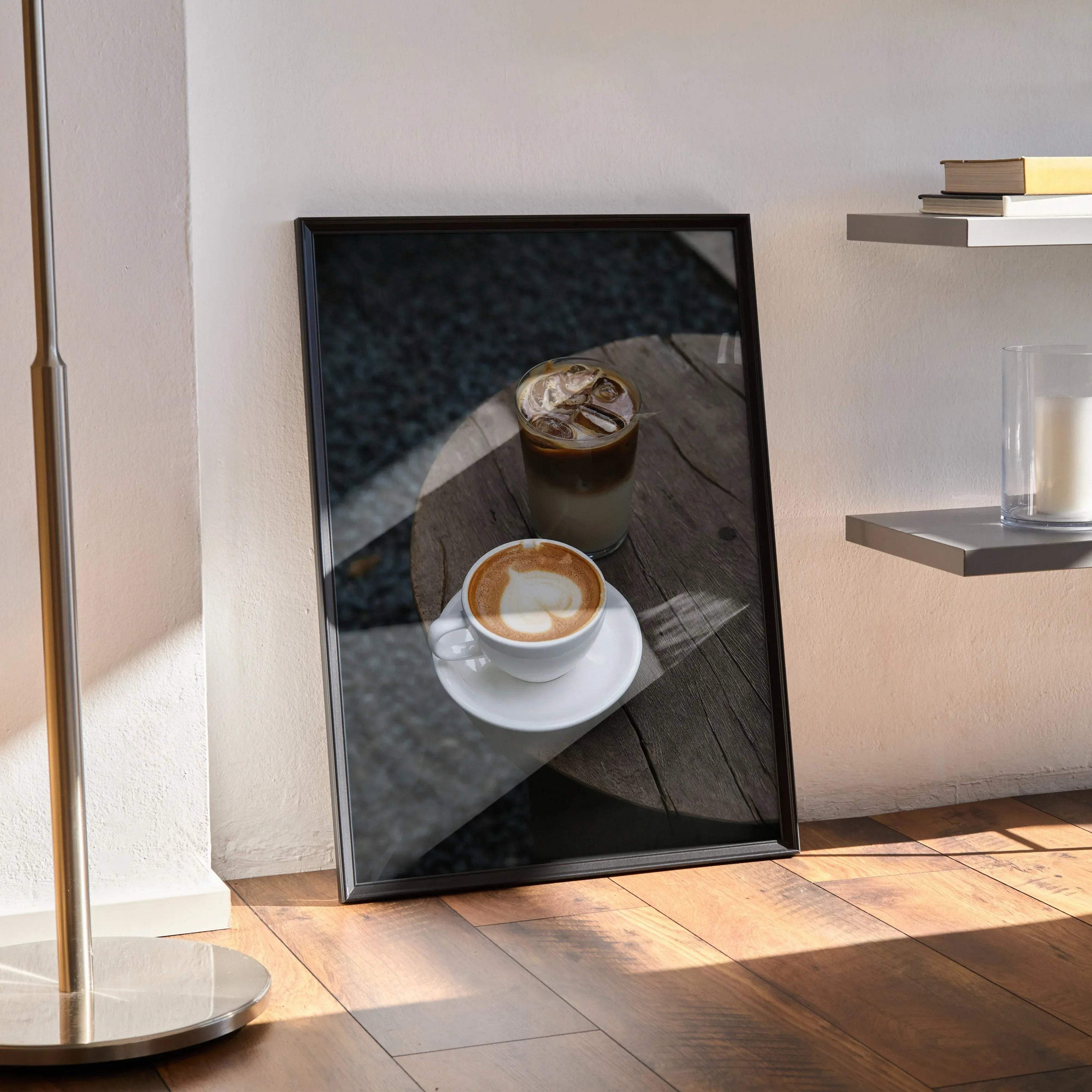 Morning Coffee Lifestyle Wall Art Poster Print | Vertical - Throttle Designs