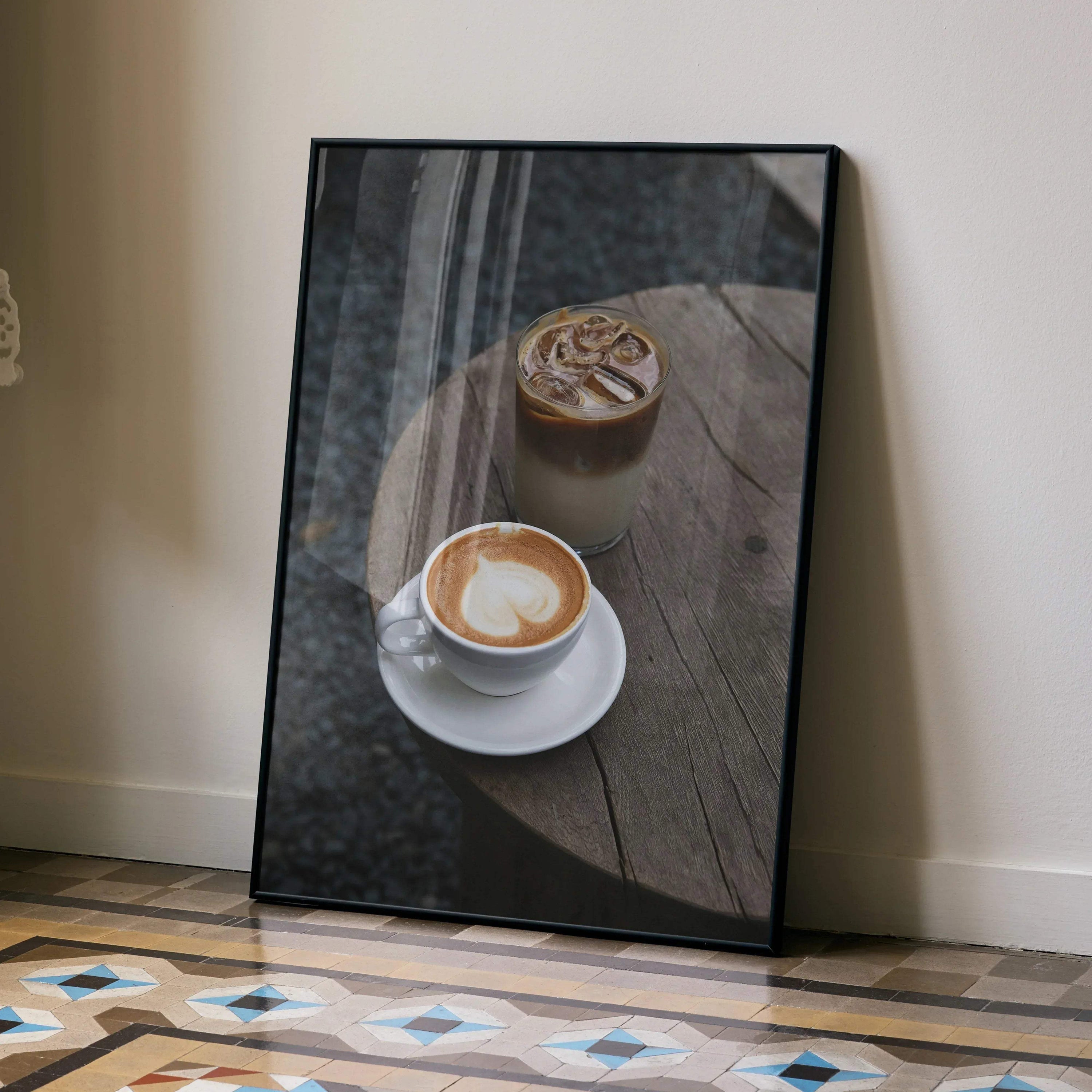 Morning Coffee Lifestyle Wall Art Poster Print | Vertical - Throttle Designs