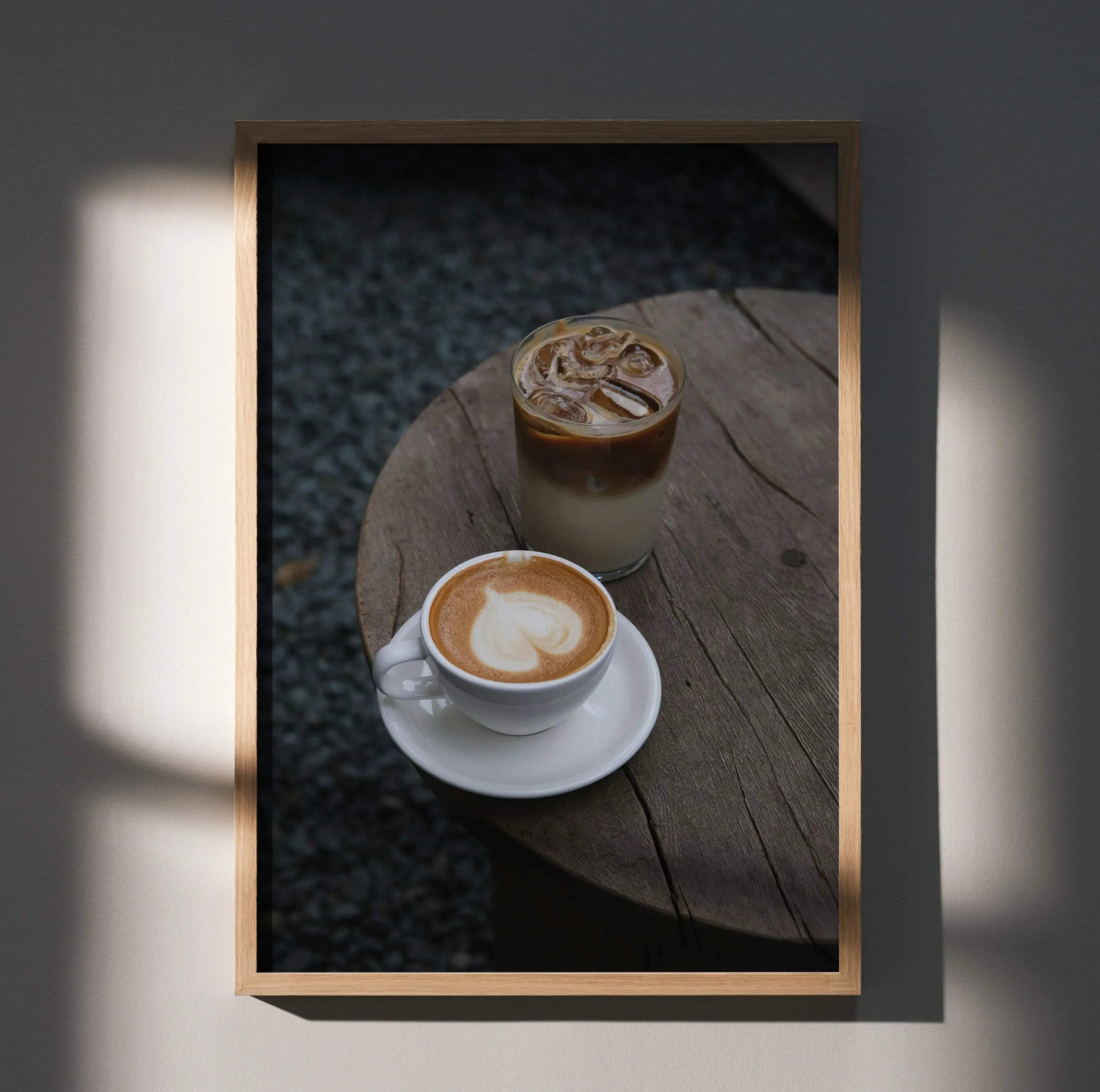 Morning Coffee Lifestyle Wall Art Poster Print | Vertical - Throttle Designs
