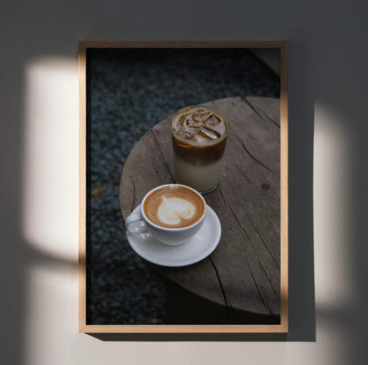 Morning Coffee Lifestyle Wall Art Poster Print | Vertical - Throttle Designs