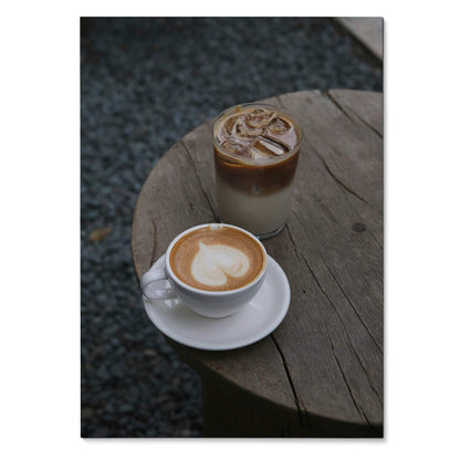 Morning Coffee Lifestyle Wall Art Poster Print | Vertical - Throttle Designs