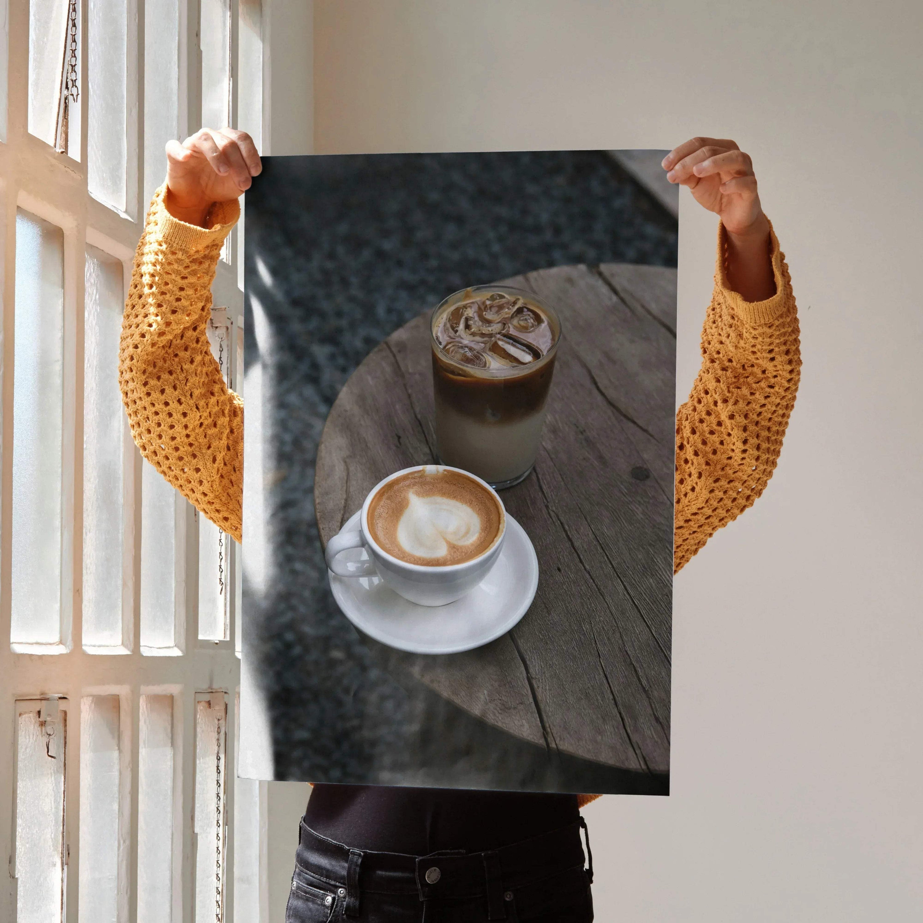 Morning Coffee Lifestyle Wall Art Poster Print | Vertical - Throttle Designs