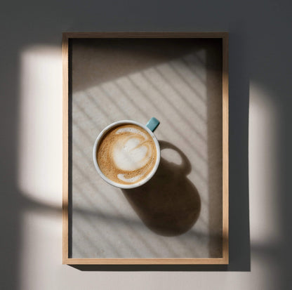Morning Coffee Art Print Poster for Wall Decor | Vertical - Throttle Designs