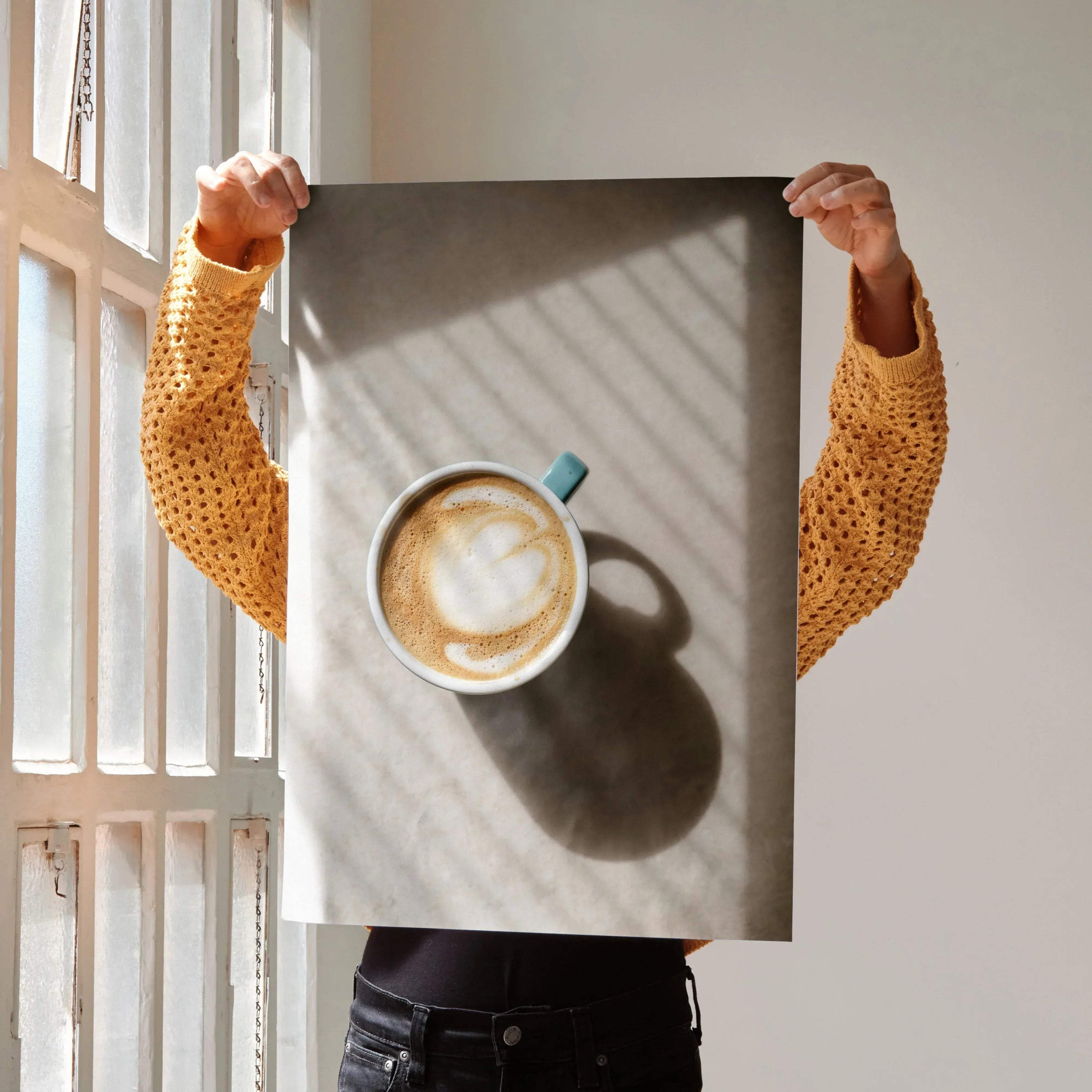 Morning Coffee Art Print Poster for Wall Decor | Vertical - Throttle Designs