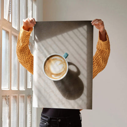 Morning Coffee Art Print Poster for Wall Decor | Vertical - Throttle Designs